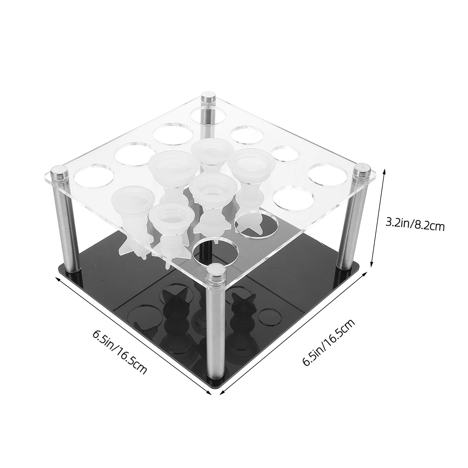 Chess Piece Mold Storage 1Set Acrylic Stand Holder DIY Projects Versatile Apertures Stable Base Epoxy Resin Accessories
