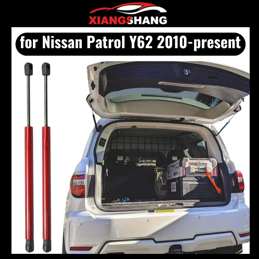 Tailgate Lift Supports for Nissan Patrol Y62 SUV 2010-2020 Without Power Liftgate Rear Trunk Boot Gas Struts Springs Dampers