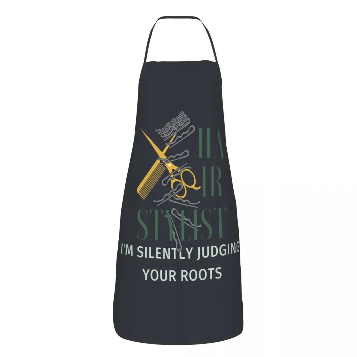 Silently Judging Bib Apron Chef Tablier Kitchen Chef Cooking Baking Bib Barber Hairdresser Fashion Trend Hairstyle Painting