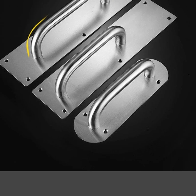 

Thickened stainless steel door handle wooden door surface mounted handles sliding plate fire door channel doors