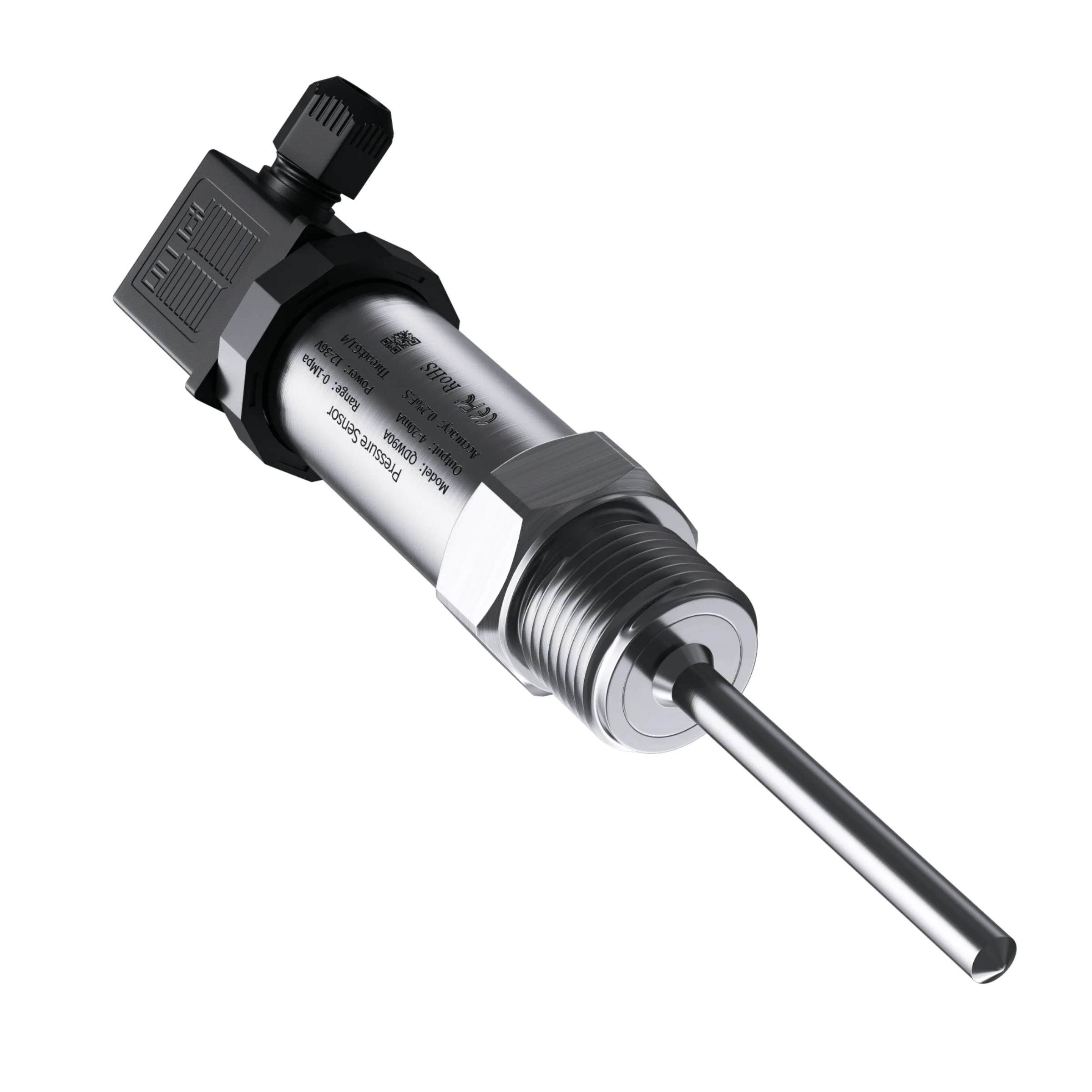 6mm Probe Diameter M20*1.5 PT100 Temperature Transducer Sensor RS485 4-20mA 0-10V 0-5V Temeprature Transmitter 0-500℃ Range