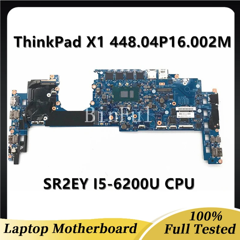 448.04P16.002M High Quality For ThinkPad Yoga X1 Laptop Motherboard 14282-2M 01AX801 With SR2EY I5-6200U CPU 8GB 100% Tested OK