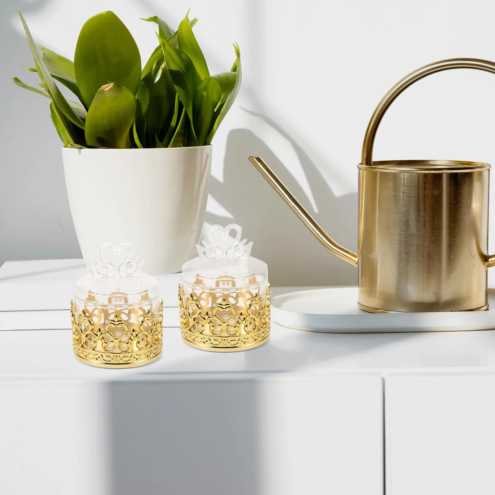 

12Pcs Swan Candy Boxes Clear Favor Boxes Party Favor Containers Elegant Candy Holders for Wedding Birthday Tea Party Supplies