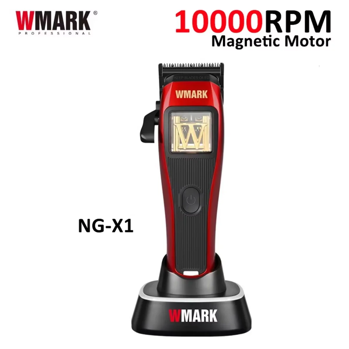 WMARK NG-X1 Professional Men's Hair Clipper 10000RPM Magnetic Vector Motor High Power Hair Cutting Machine Barber Trimmer