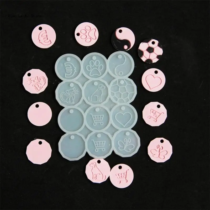 White Silicone Disc Mold Simple Silicone Mold for DIY Projects Flexible Resin Mold Tokens Project Molds XXFD