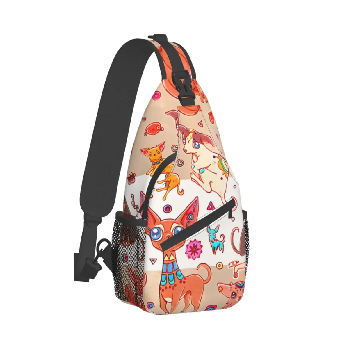 Oude Chihuahuas Crossbody Borst Tassen Zakken Travel Pack Messenger Sport Tieners Schoudertas Unisex