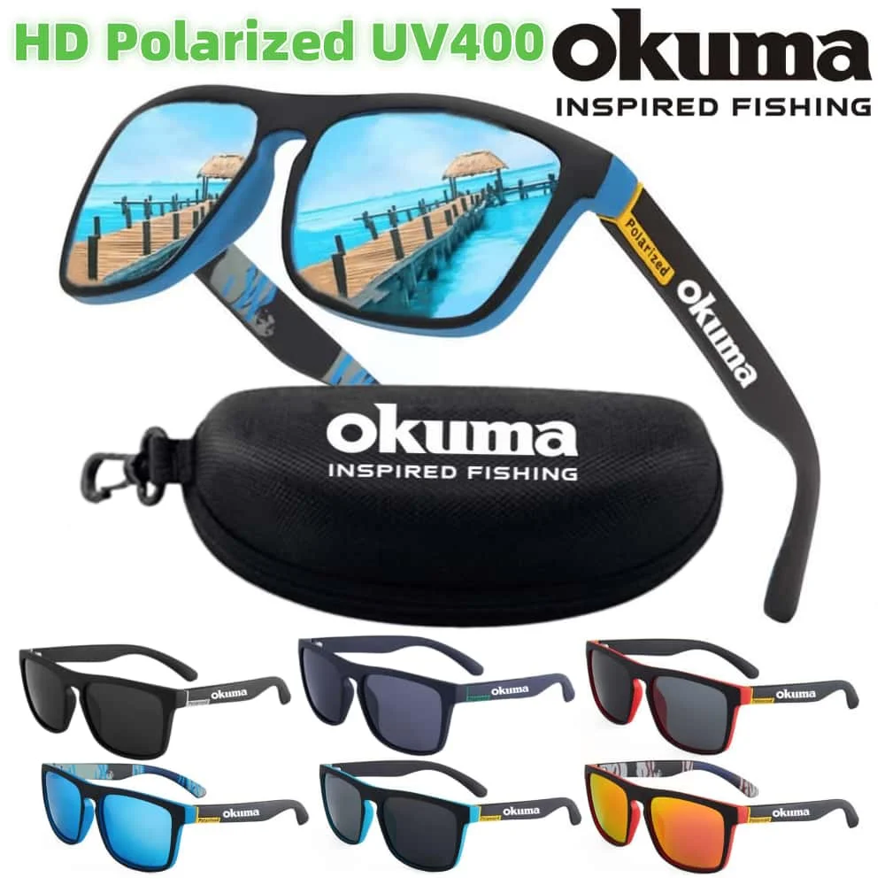 Okuma Available Polarized Square Sunglasses Men HD Sun Glasses Classic Driving Eyewear For Male UV400 Bicycle Glasses