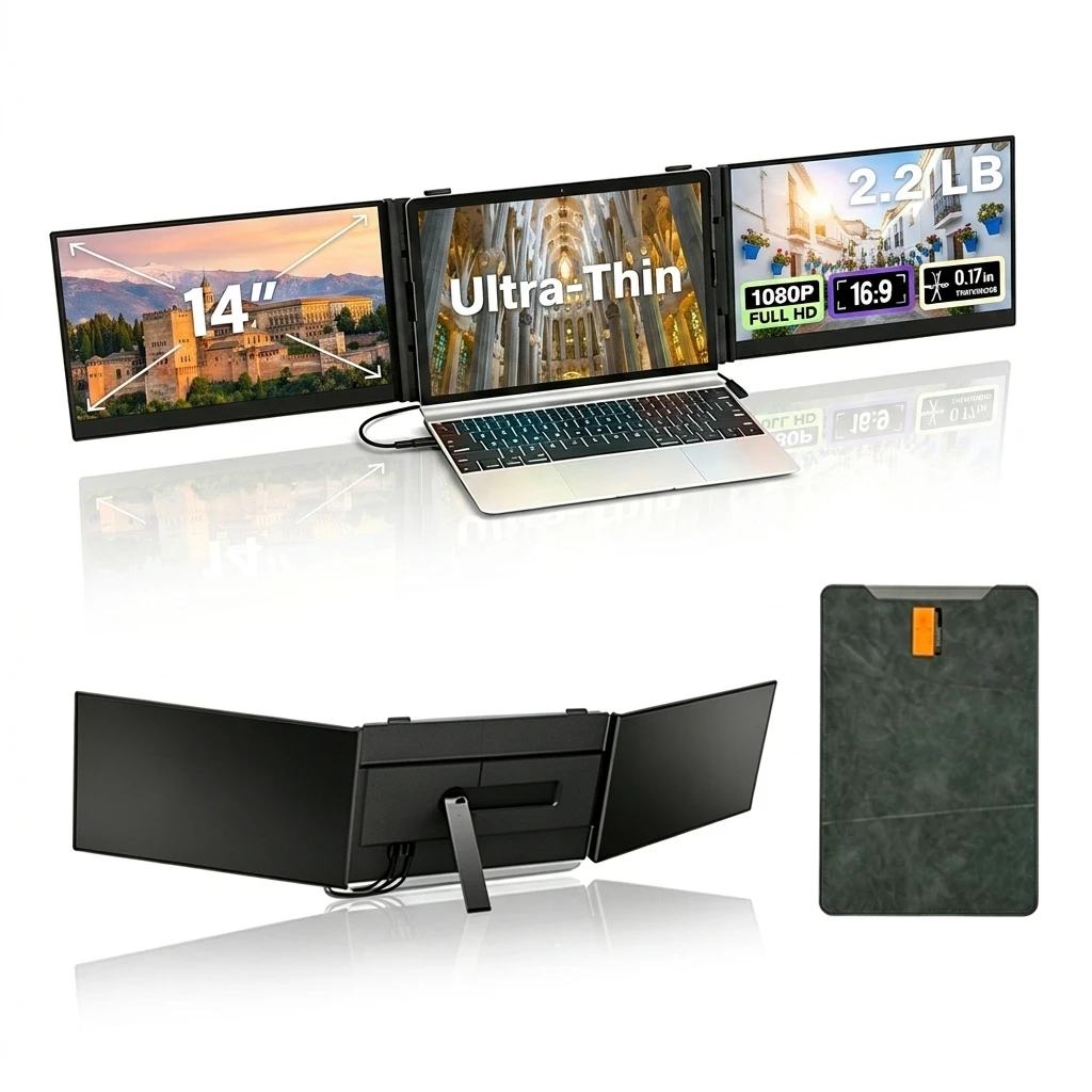 Customizable 14 Inch Type C Laptop Screen Extender IPS Expansion Screen Small MOQ