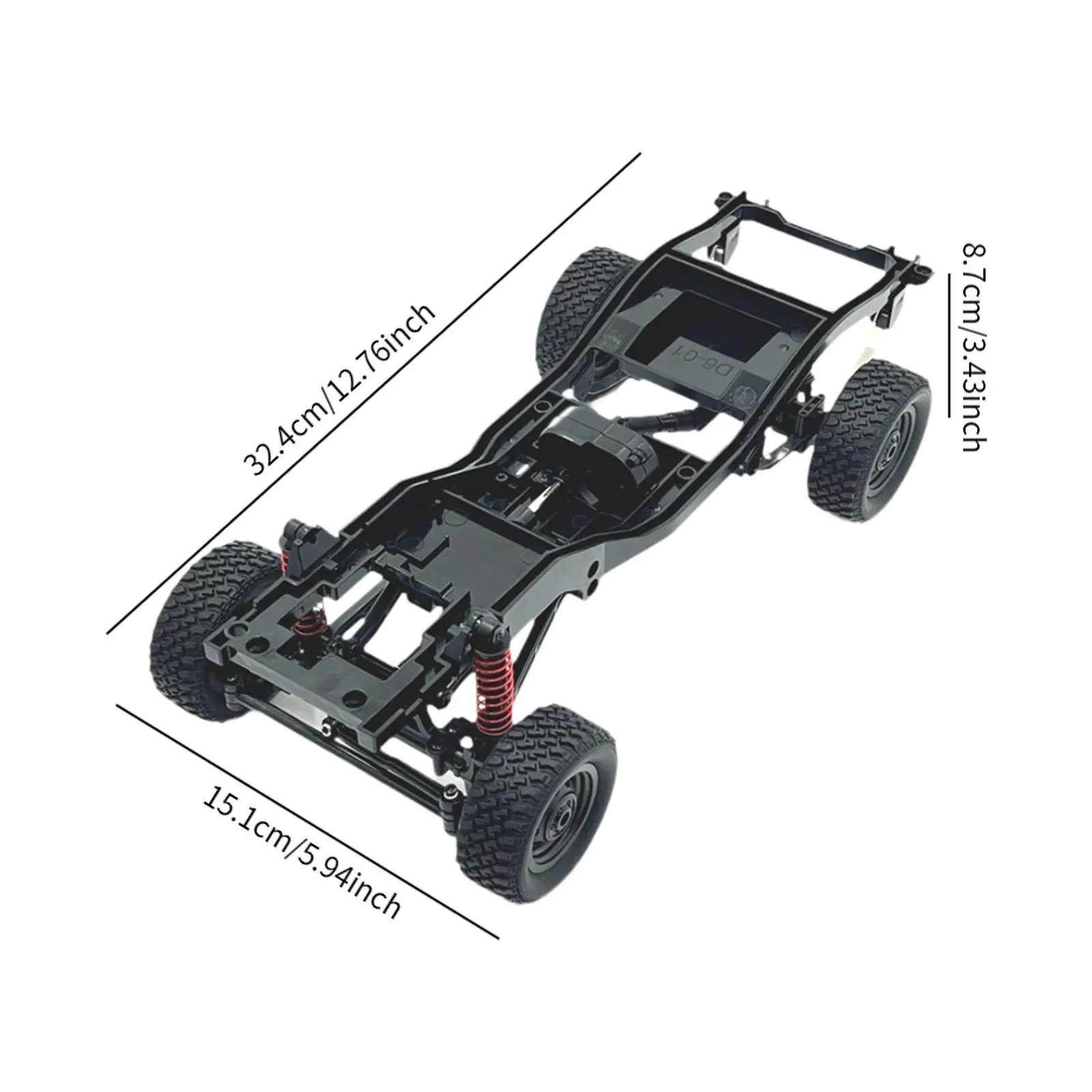 Kit telaio telaio RC Pezzi di ricambio Accessori Premium Modifica ad alte prestazioni Telaio in metallo per auto RC MN82 LC79 1/12