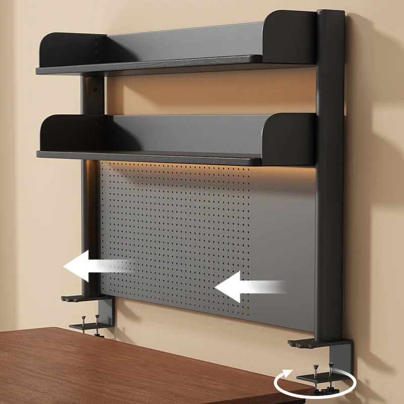 E-sports Style Multi-layer Hole Board Shelf Student Study Table Bookshelf Office Computer Desktop Storage Rack Small