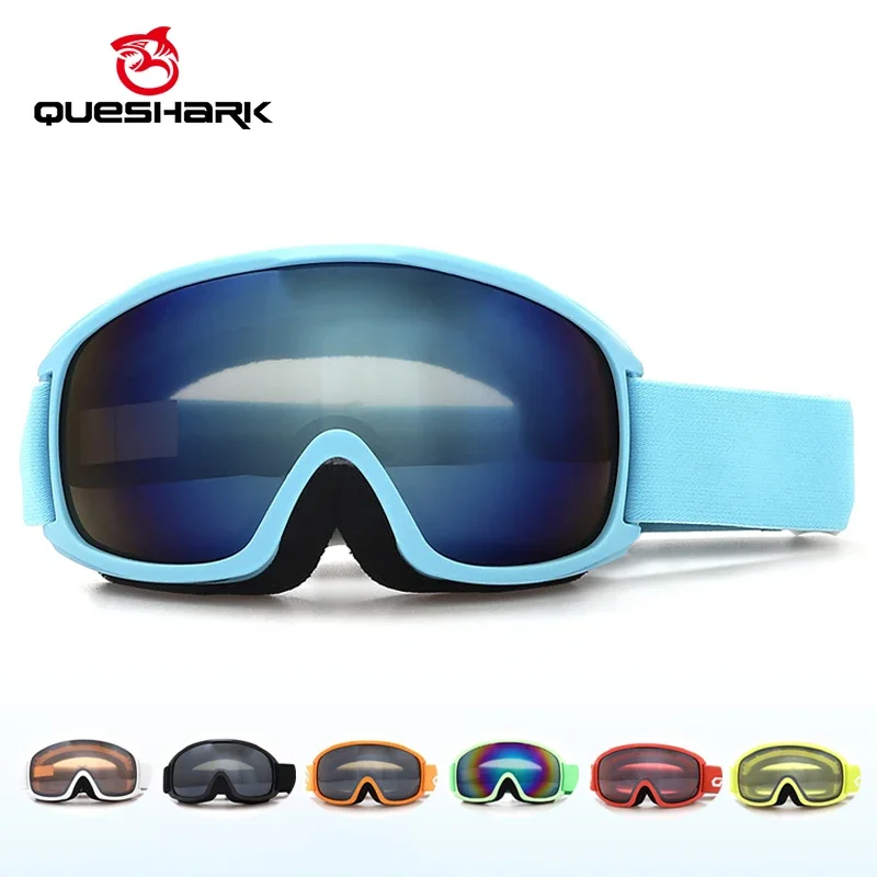 

Queshark Ski Goggles for Men Women Double Layer Anti-Fog Lens,UV400 Protection Snowboard Glasses Winter Sports Wide View Eyewear