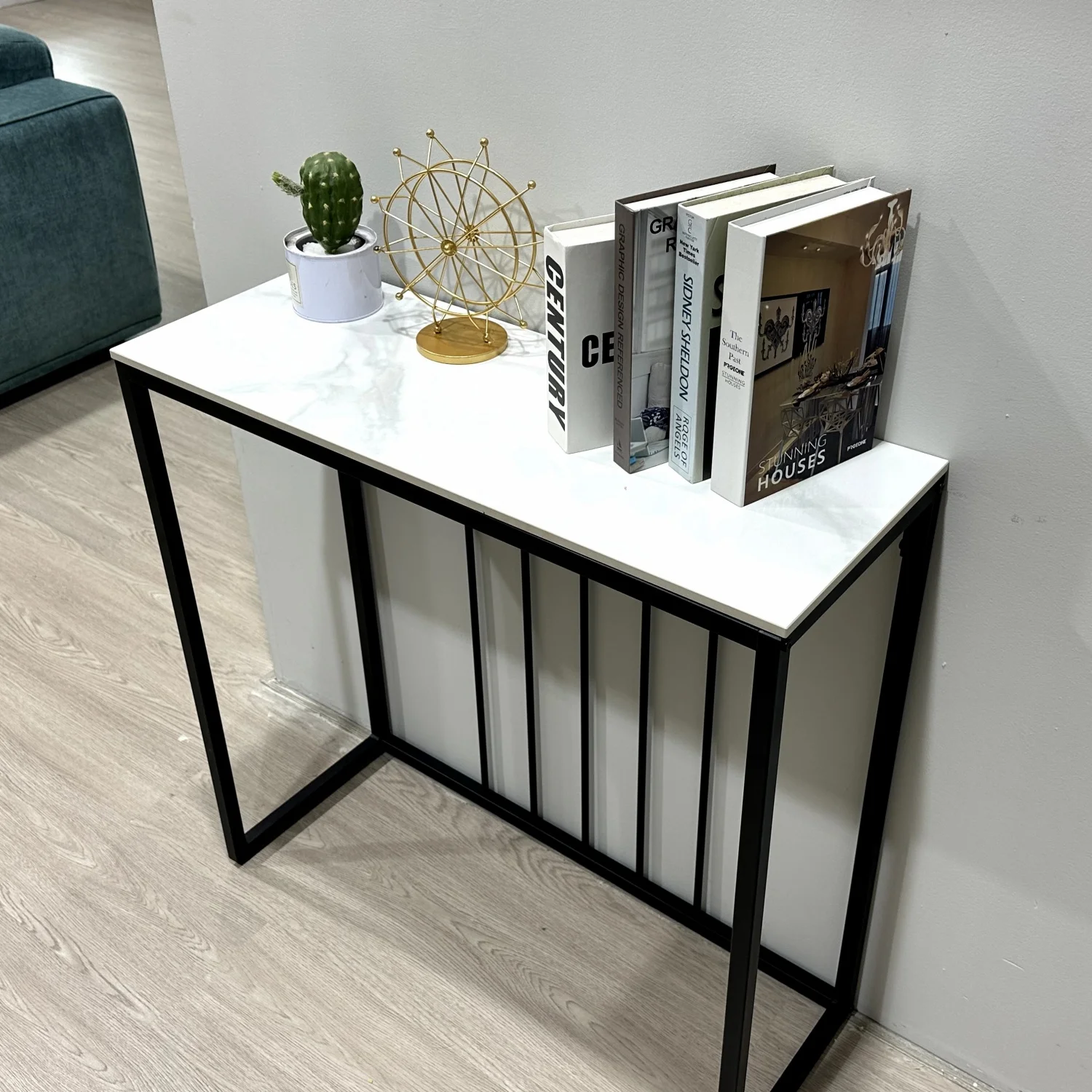 

80 см консольный стол, диван, стол для прихожей, черный металлический каркас для прихожей, фойе, гостиной, мебель для дома