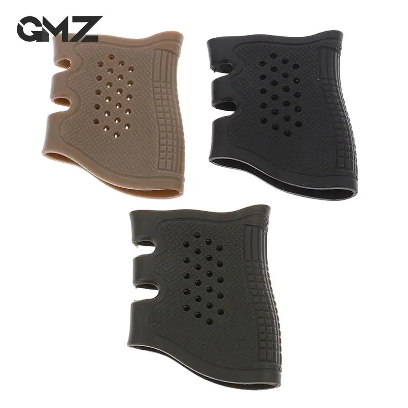 Funda protectora antideslizante, accesorios de caza, guante de pistola táctica de Gel de sílice, cubierta de agarre de goma suave Universal, 3