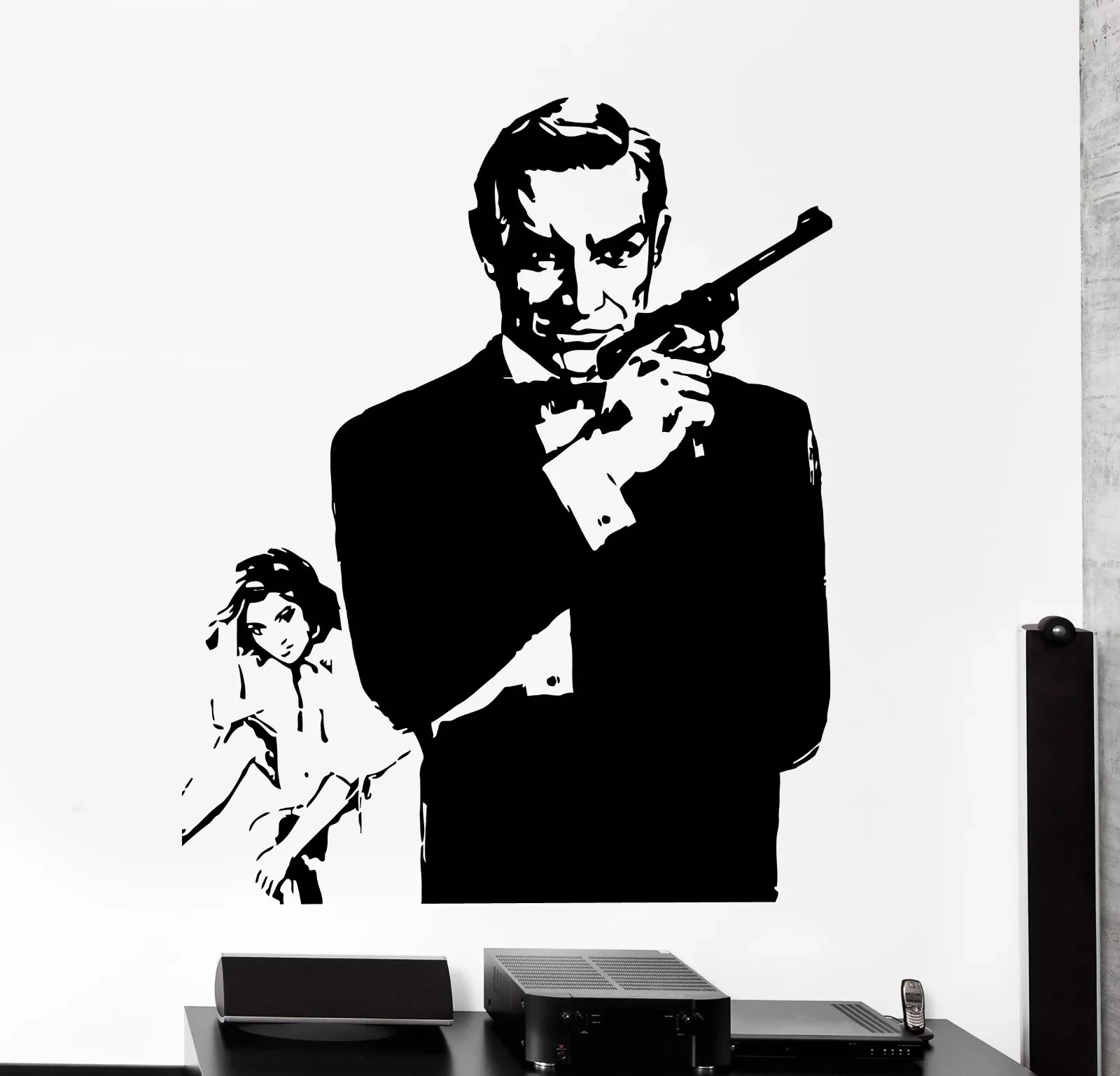 James Bond Intellegence Agency Britain MI6  Decal Wall Art Sticker Picture Mural removeable DECAL  decor