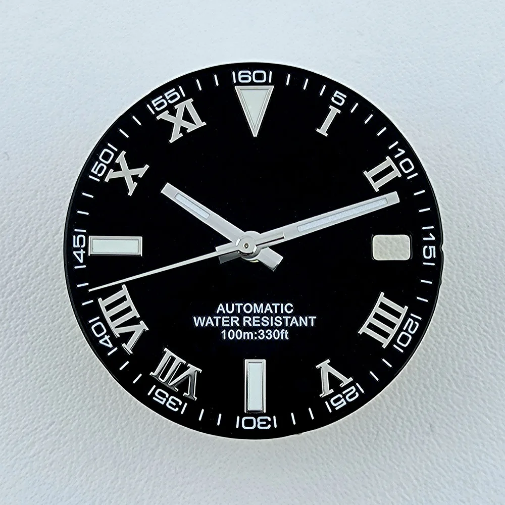 NH35 Dial 29mm Roma Watch Dial Custom logo Metal Numbers dial No Luminous dial Fit NH35 NH36 movement watch accessories