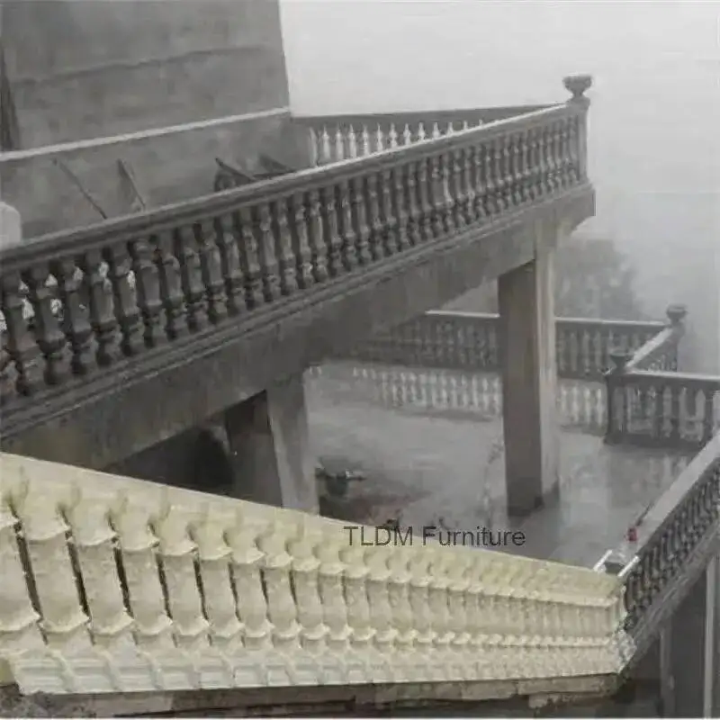 Outdoor Slope Corner Building Mold European Stair Handrail Mold Cement Railing Fence Model Cast-in-place Roman Pillar Villa