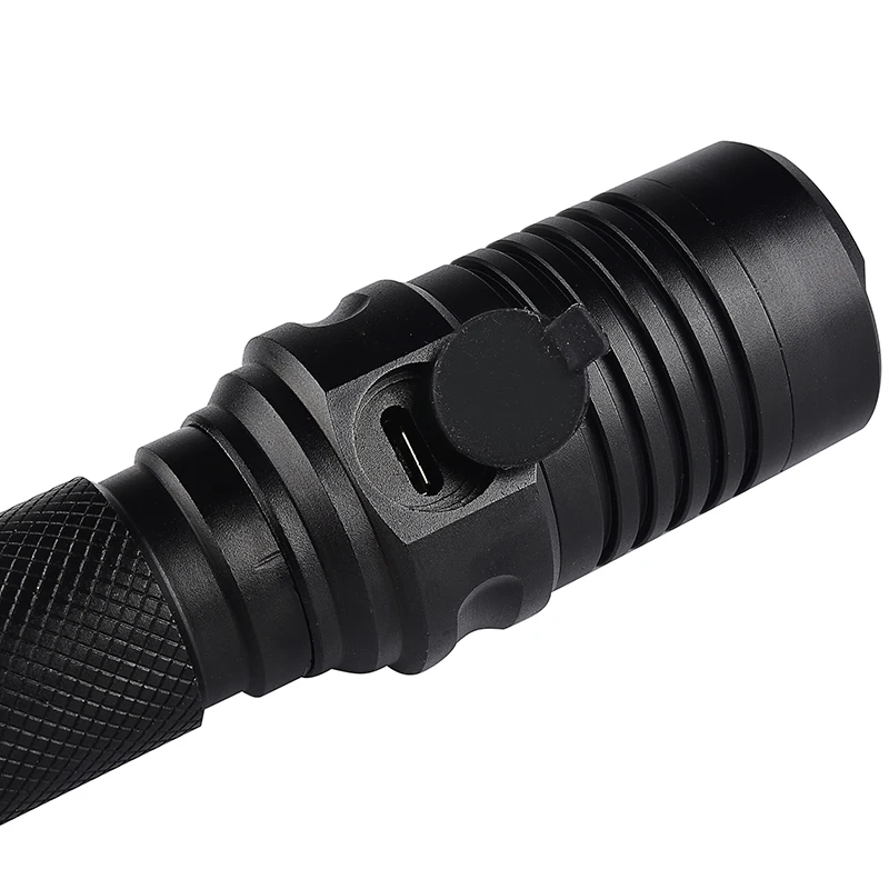 High Quality Single Switch Mode ON/OFF XM-L2 U3 Led Flashlight Zoomable USB Rechargeable 18650 Battery Waterproof Torch Lantern