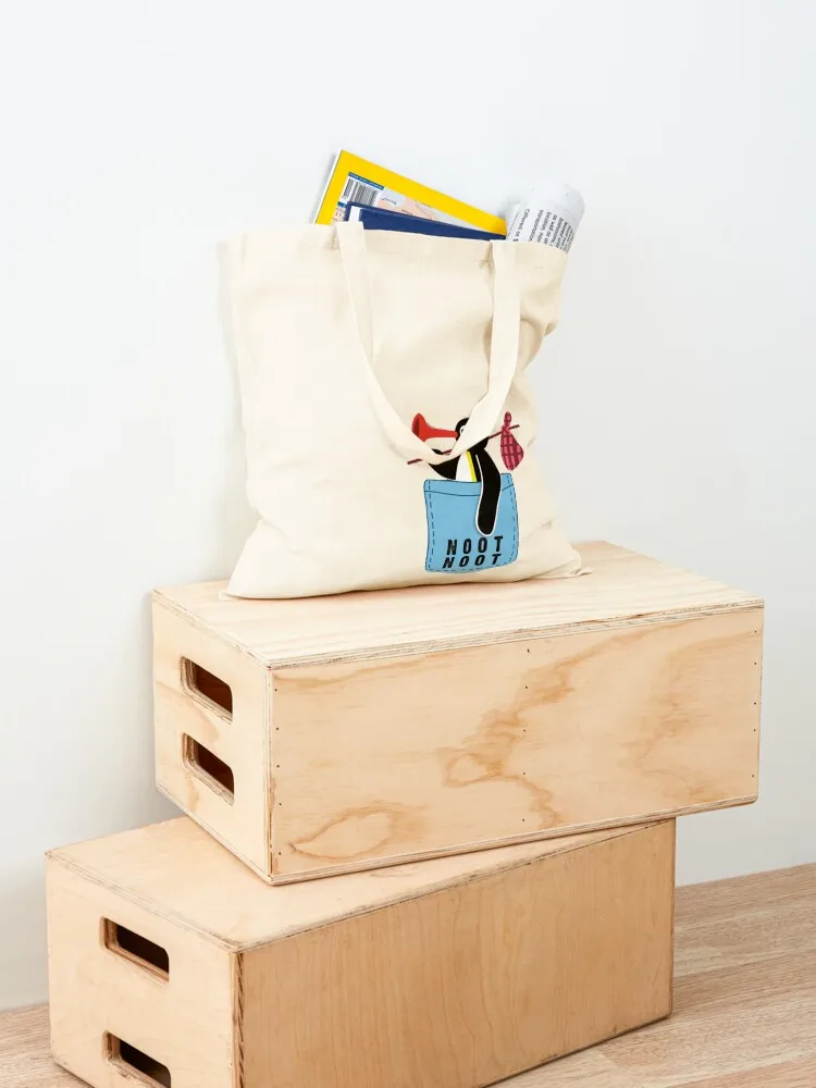 Angry Pingu Noot Noot Pocket Official Merch Tote Bag woman shopping bag cute pouch bag Fabric Women's tote