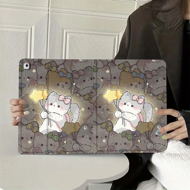

Cartoon bear pattern Tablet Case For iPad Pro Air 5th 6th 7th 13 M3 M4 M5 12.9 13.3 inch 2018 2022 2024 2025