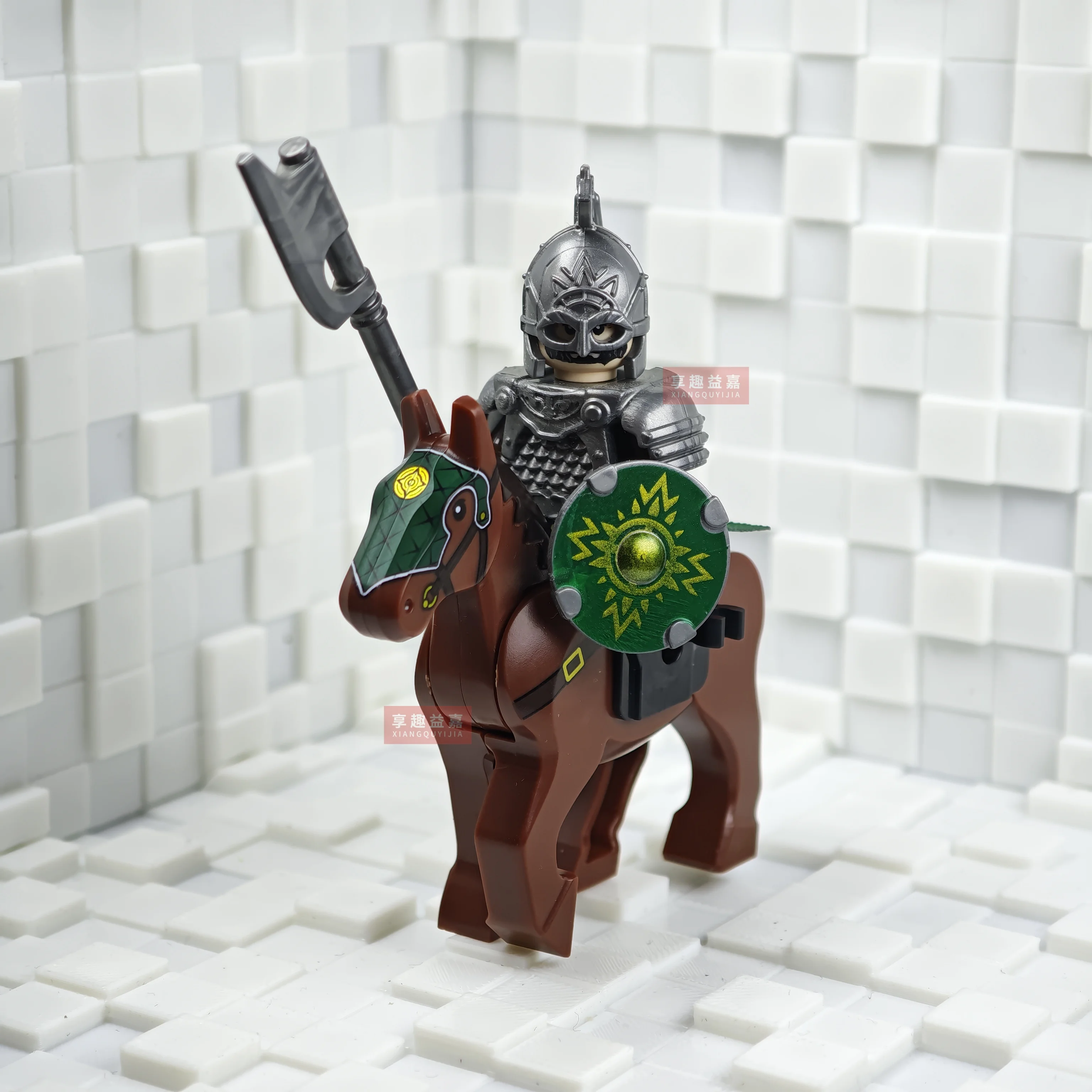 Battle Five Armies mit Schwert Rohan mit Pferd Bausteine Modell Ziegel Mini Action Spielzeug Figuren Spielzeug Geschenk für Kinder MOC