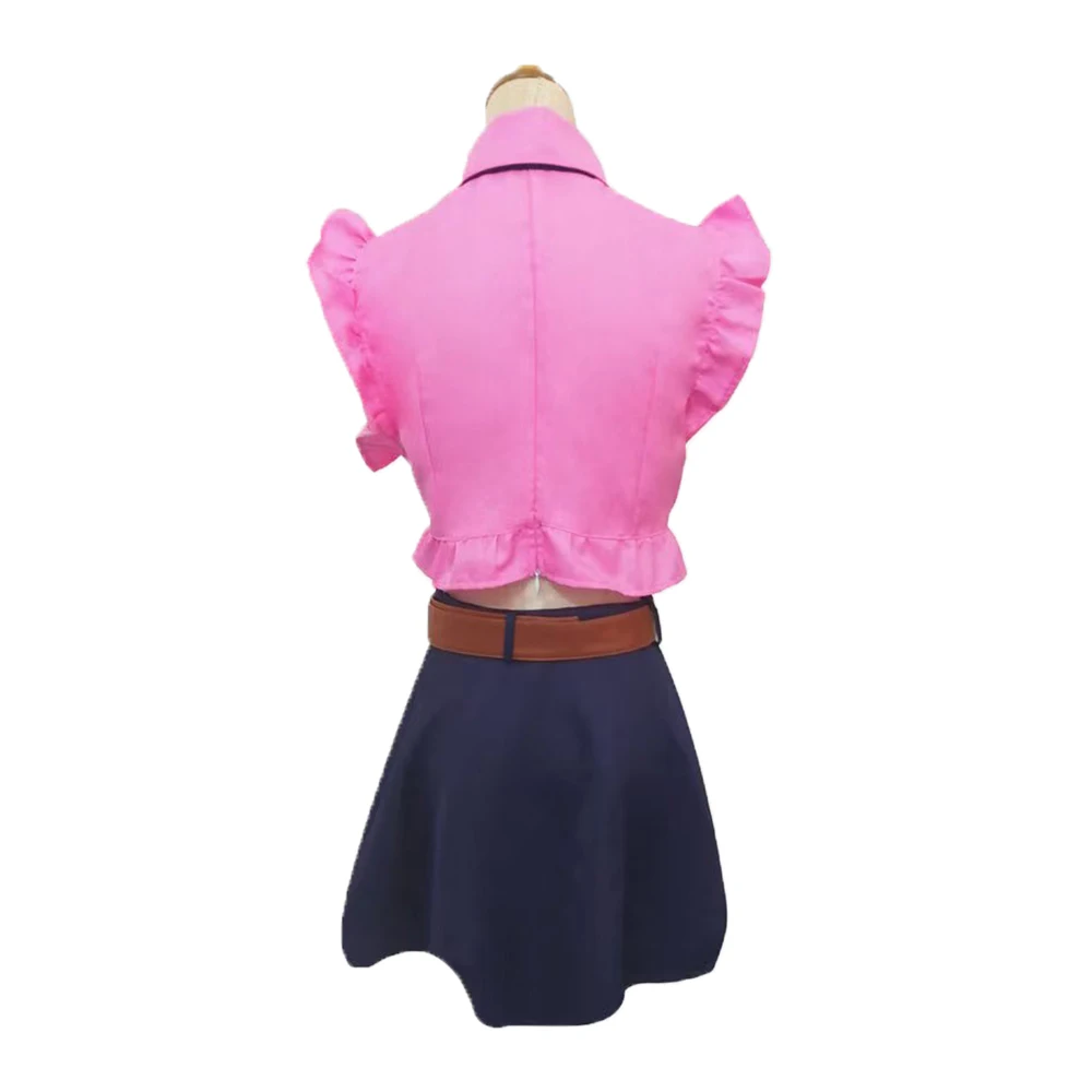Elizabeth Liones Cosplay Costume Women Fantasy Top Skirt Belt Tie Clothing Roleplay Outfit Female Halloween Carnival Party Suit view 5