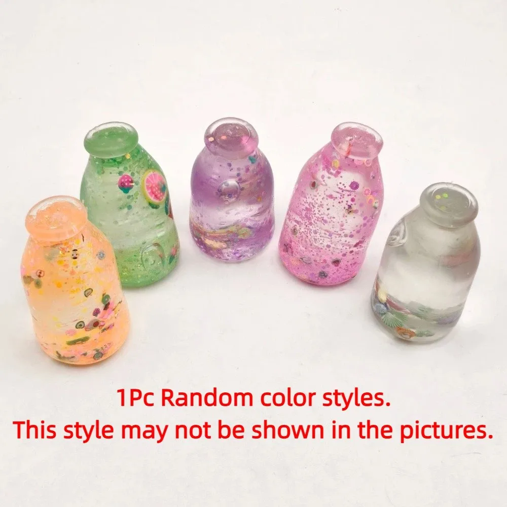 Creative Drifting Bottle Squishy Sequins Anxiety Relief Water Bottle Squeeze Kneading Hand Relax Realistic Bottle Pinch
