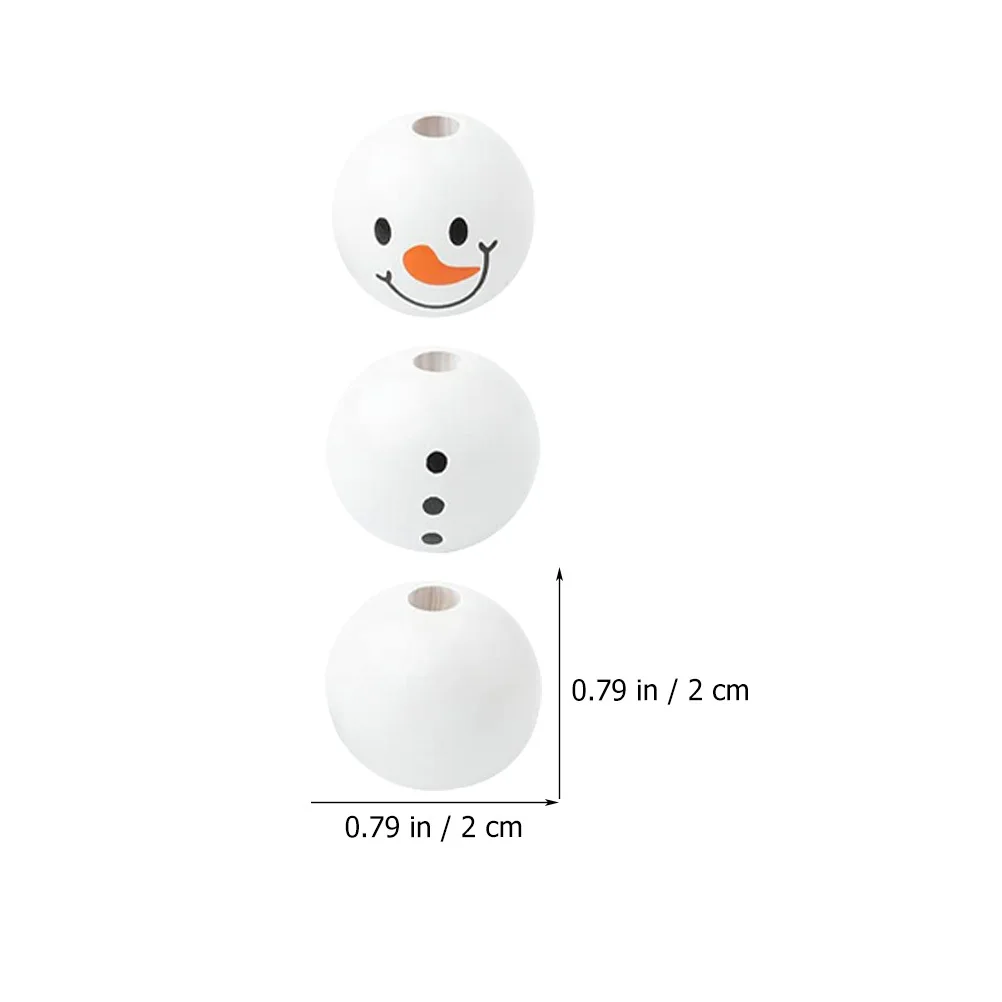 

2Sets Wooden Beads Christmas Decoration DIY Snowman Pendant Making Loose Beads Winter Craft Supplies for Xmas Tree Garland