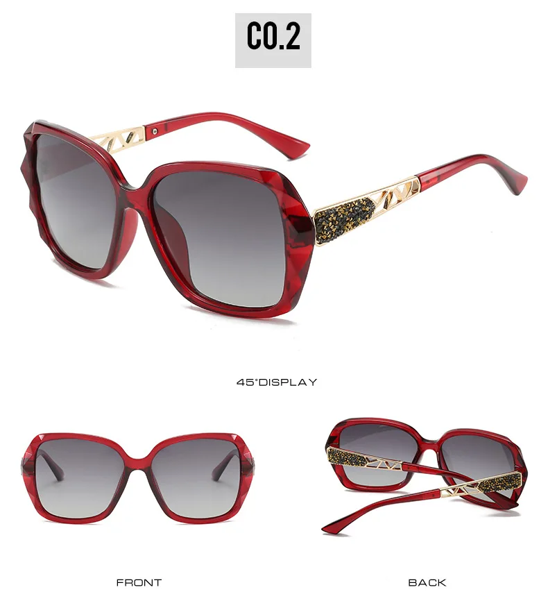 2026 Neue Damen-Sonnenbrille Modische Vielseitige Trend-Polarisierte Sonnenbrille Retro Hochwertige UV400-Schutzbrille Farbverlauf Bunte Sonnenbrillen – Detail 10