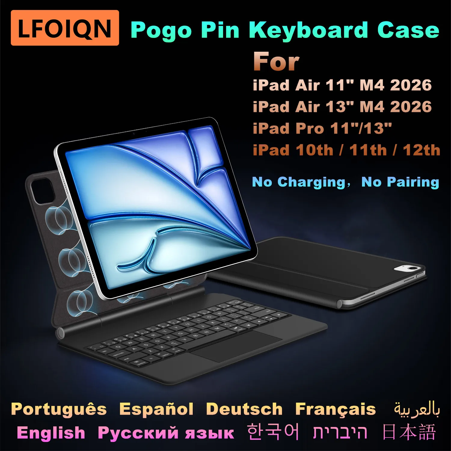 LFOIQN Pogo Pin Magic Keyboard For iPad Air 11 in M4 13
