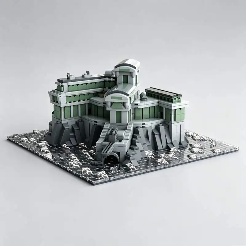 1469PCS Retro Gothic Medical Institute Building MOC Building Blocks Custom Puzzle Creative Architecture Assembly Model Toy Gift