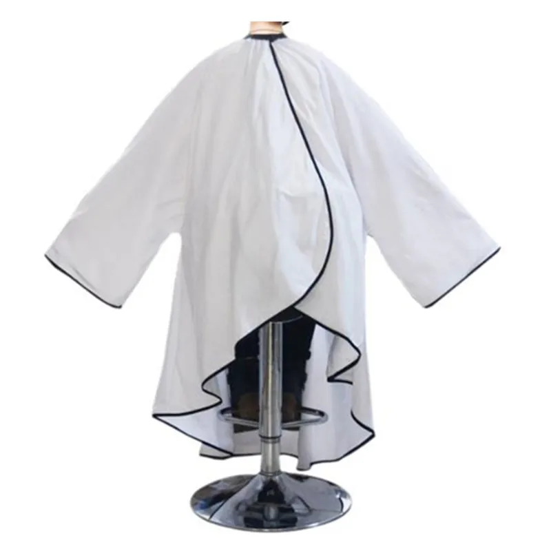 Professional 1PC 145*165cm Black White Waterproof Hair Cutting Cape Long Sleeve Haircut Apron Salon Hairdressing Cloth Gown Wrap