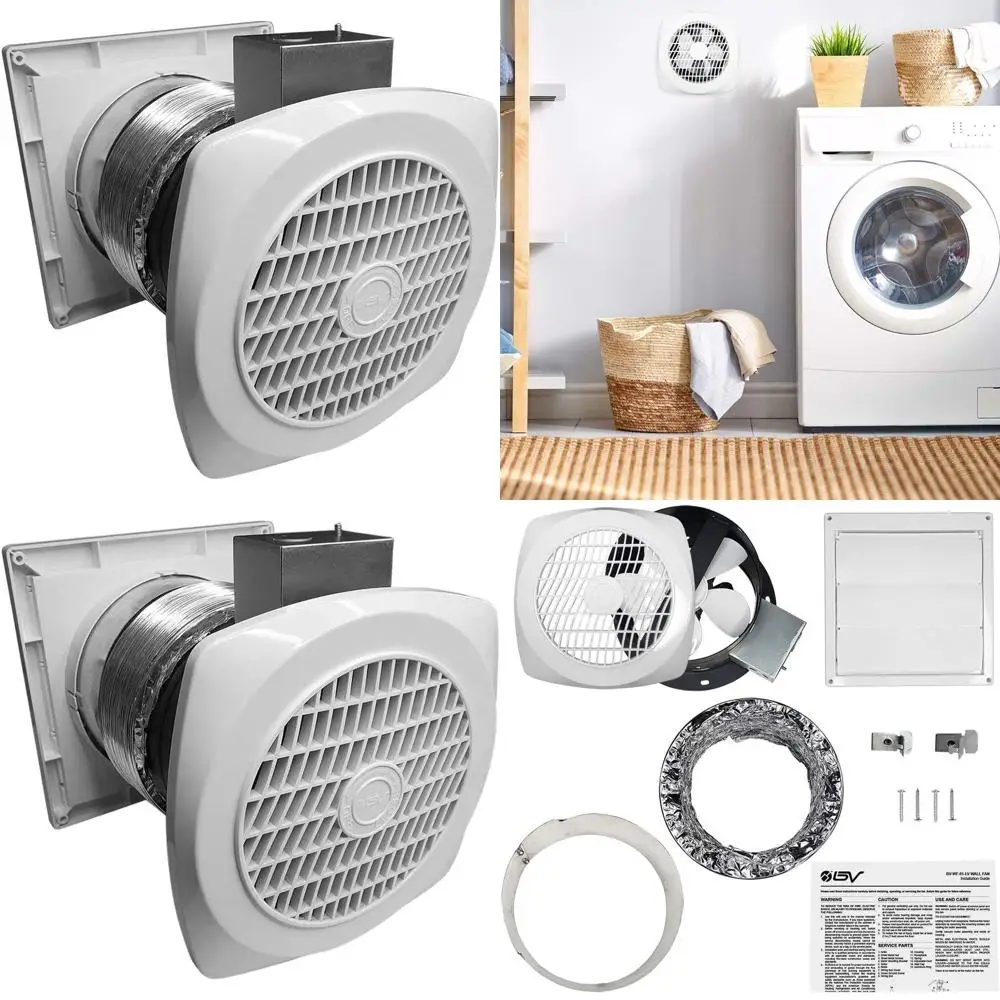 

Quiet 70 CM Wall Exhaust Fan for Rooms up to 85 sq ft, 6 Diameter, Odor & Smoke Removal, Room-to-Room or Outdoor