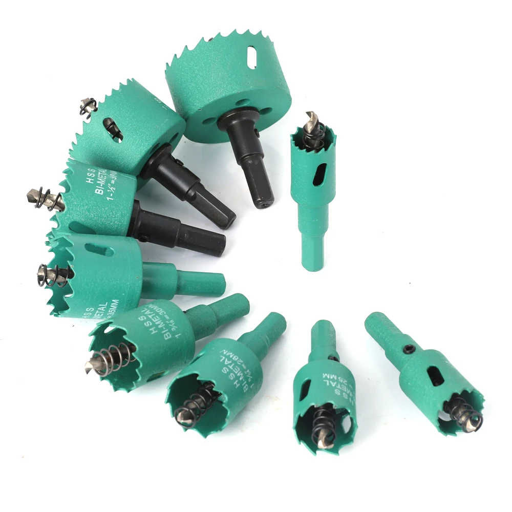 HSS Steel Drilling Hole Saw Drill Bit Cutter Bi-Metal for Aluminum Iron Stainless Steel DIY Wood Cutter Drill Bits 1Pc 16-200mm