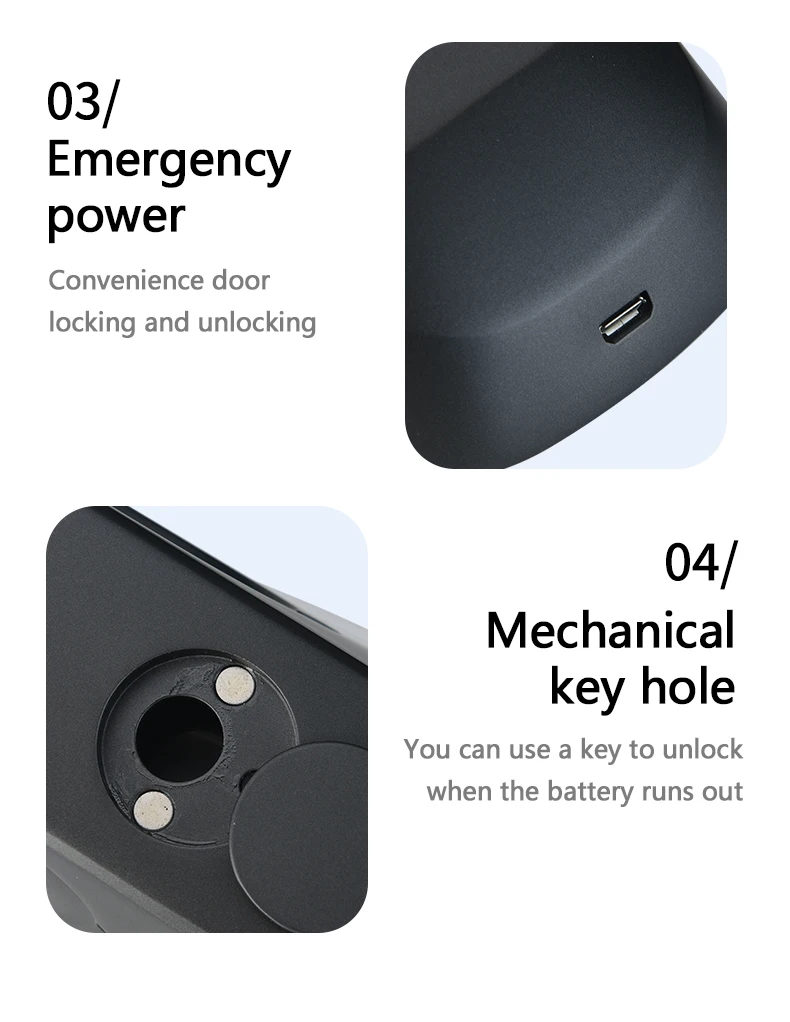 S907MAX Electronic Lock WIFI APP Password  IC Card Alarm WIFI Door Lock