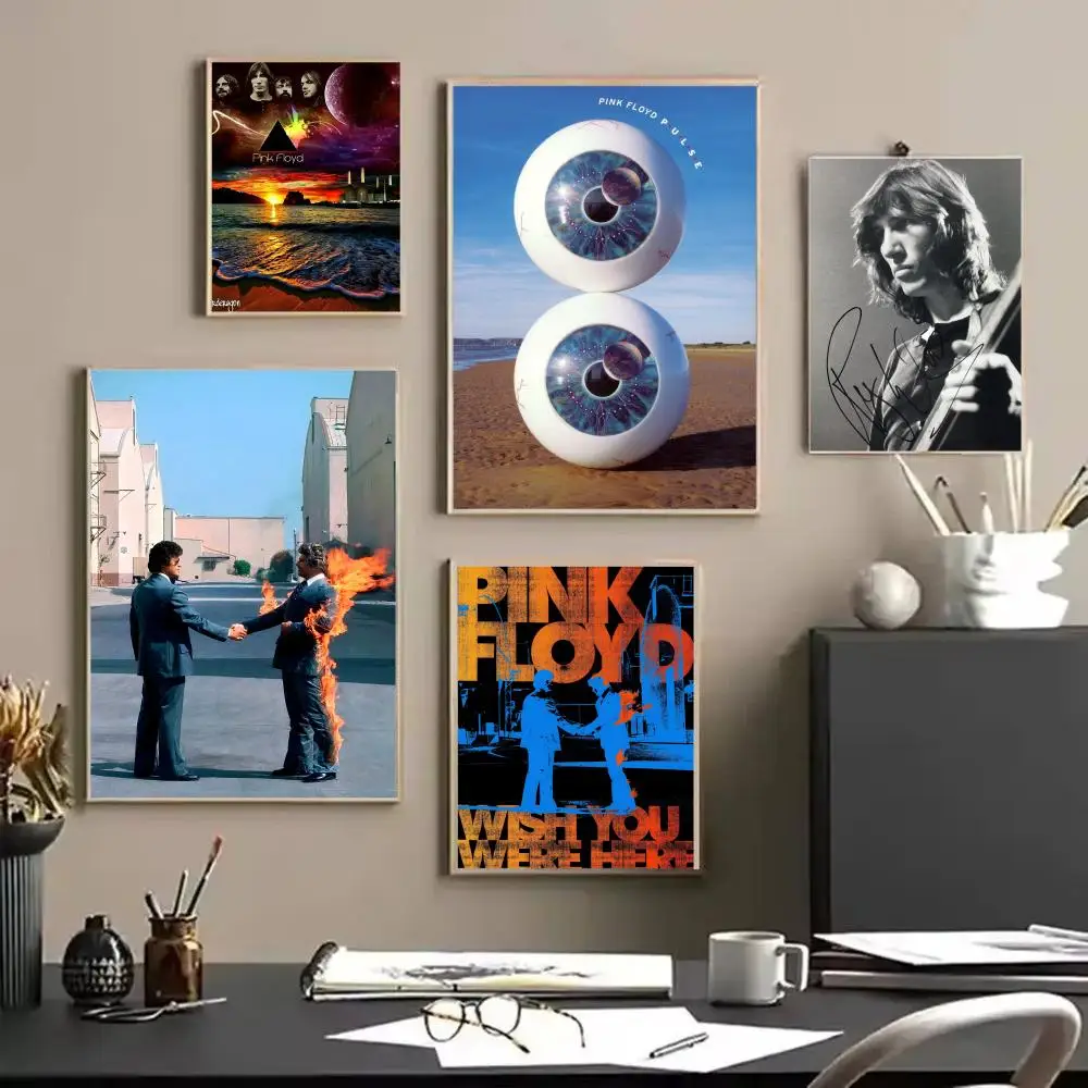 Rock P-Pink F-Floyd Art Painting Calligraphy Canvas Poster Wall Art interior Hallway Home Decoration Holiday Gifts