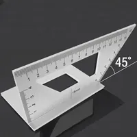 T-Type Woodworking Gauge Ruler 45 90 Degree Gauge Rule Measurement Tool Carpentry Scribe Mark Line Measuring Multifunction Ruler