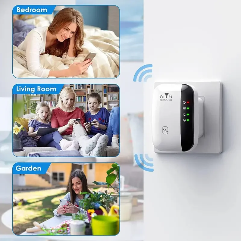 300Mbps Wifi Repeater Wireless Signal Amplifier Network Extender Enhancer Home Router EU US Plug