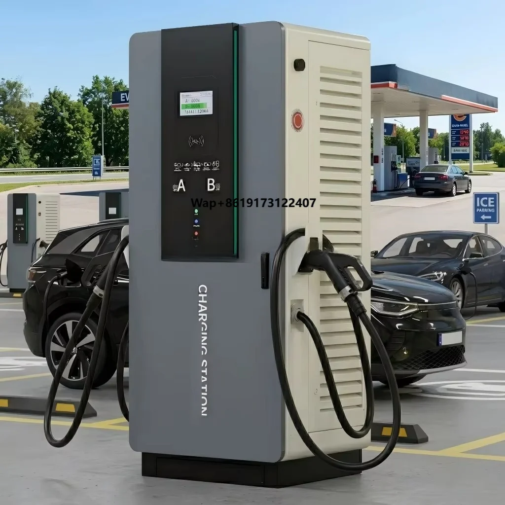 120kW Dual  DC Fast EV Charger Station CCS2 Commercial Floor-Mounted EVSE Charging Pile Operating Temperature -30℃ to +55℃
