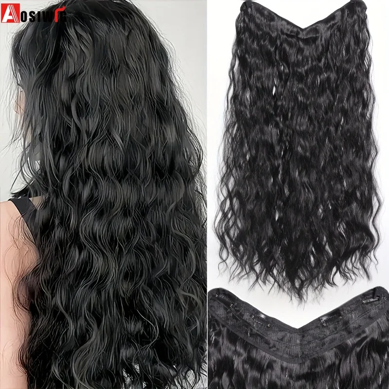 

Aosiwig Synthetic Long Wavy Hair Extensions Clip In Hair Extension Fake False Hairpieces Hair Clips Accessories For Women
