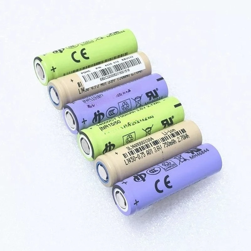 Japanese imported lithium battery 14500 3.6v 750 mah 3.8v 900 mah flat head lithium battery