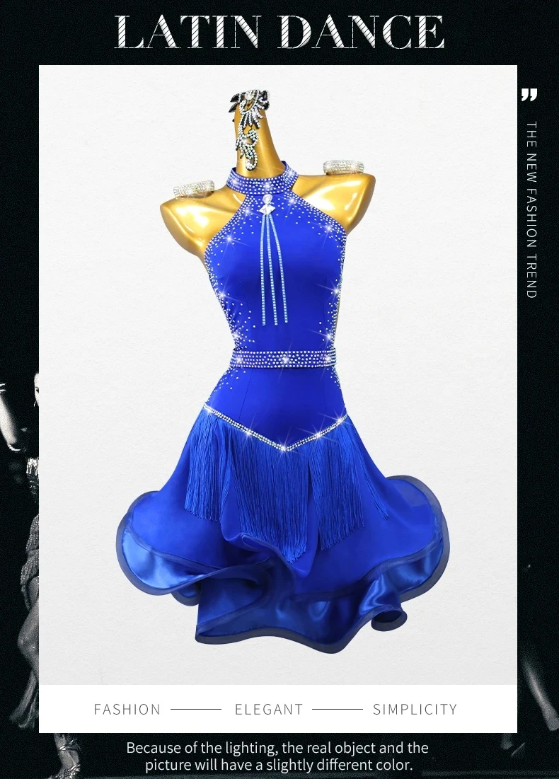 Damenkleid Lateinamerikanisches Tanzkostüm Mädchen Ballsaal Bühnenkostüm Damenbekleidung 2026 Eleganter Abend Sexy Kurzer Rock Mädchen Abschlussballkleidung – Detail 2