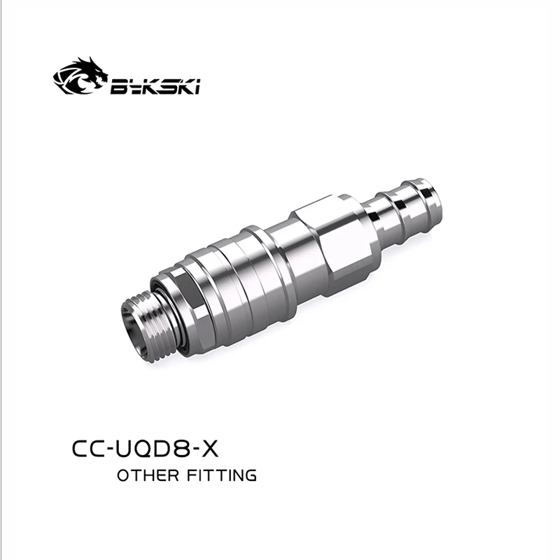 Bykski Fast Cut-off สแตนเลสวาล์วหยุดน้ํา Server Data Center Liquid Cooling Quick Connector, CC-UQD8-X