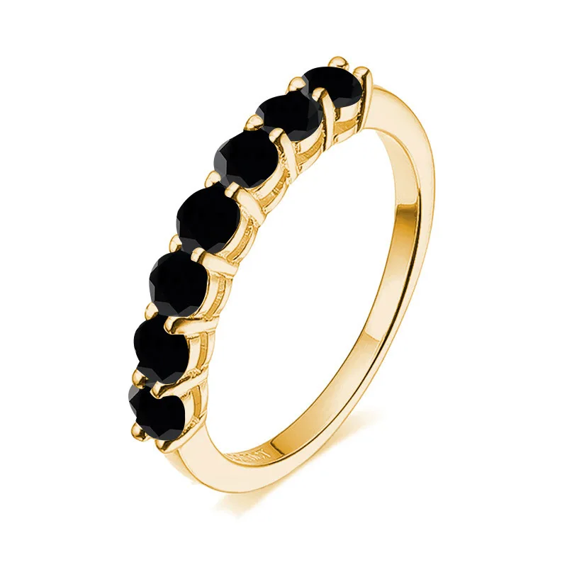 Moissanit-Ring aus 925 Sterling Silber mit Weißgold-Beschichtung, Vollbesetzter Diamant-Ewigkeitsring, Verlobungs- und Eheringe für Damen – Detail 4