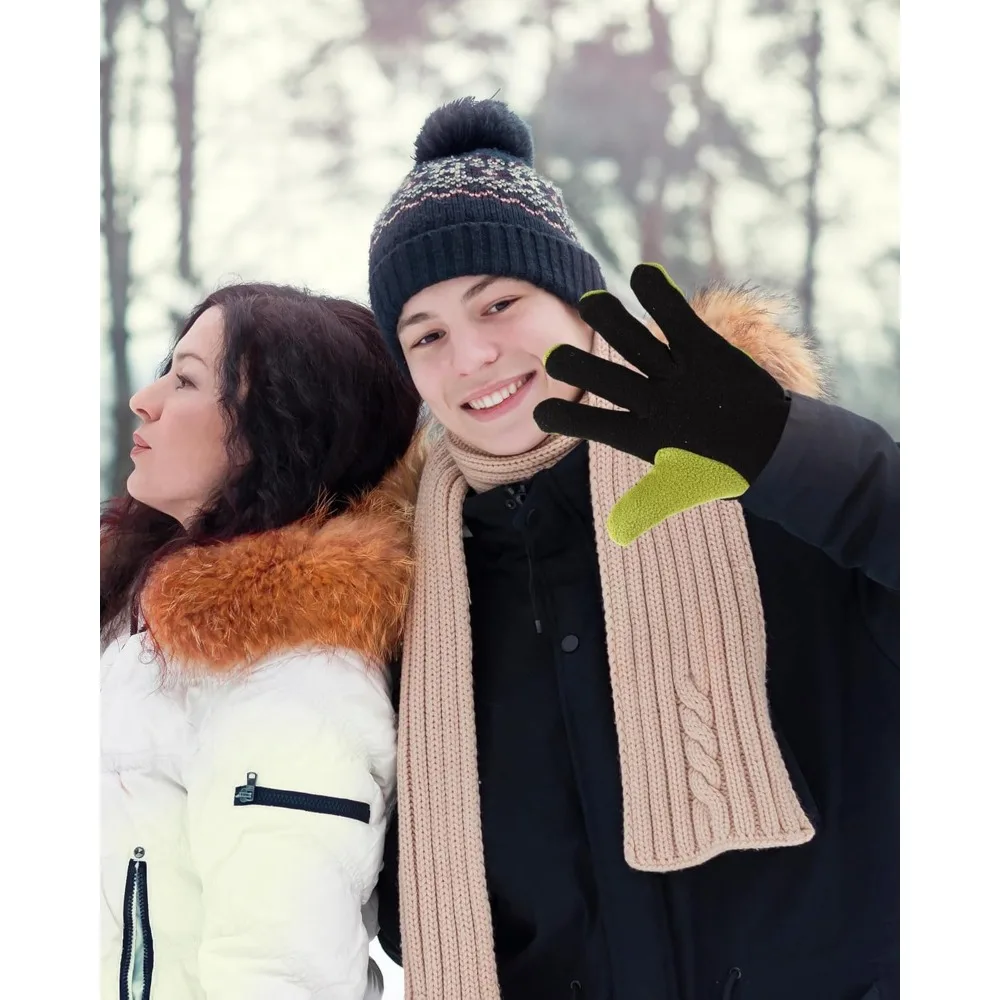 قفازات صوف حراري للرجال - قفازات رياضية ناعمة ودافئة ومريحة للقيادة في الطقس البارد والأنشطة الخارجية #6