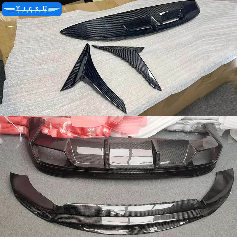 Carbon fiber front lip rear lip leaf plate top wing spoiler body kit LD version 20-22 suitable for Mercedes Benz GLE