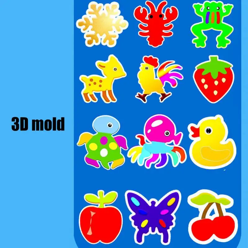 Kit per animali domestici fata dell'acqua Kit gel fatto a mano Kit giocattolo fata magica Kit artigianale creativo con 10 stampi 3D Giocattoli per mastice animale per bambini