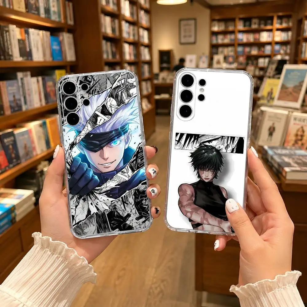 Insane anime J-Jujutsu Kaisen Transparent phone Case For Samsung S25,24,21,22,21,20,10,S9Ultra,Plus,Fe,Lite