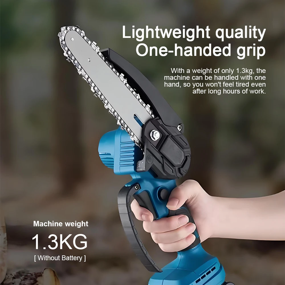 6 Inch Mini Chainsaw Cordless Handheld Saw Logging Pruning Gardening Power Tools Electric Chain Saw Portable Chainsaw