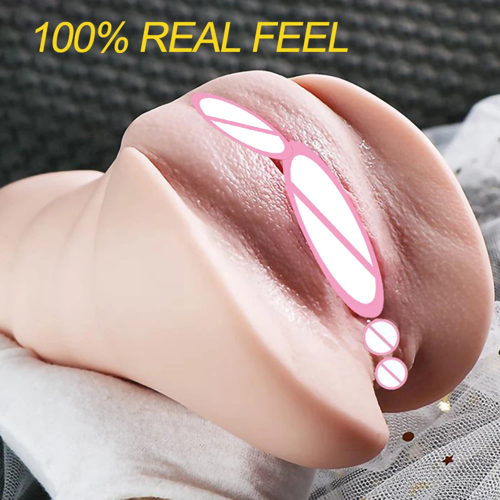 Male Masturbator 3 In 1 Realistic Vagina Sex Toys For Men Pocket Pussy Blowjob Masturbation No Vibrator Adults Sex Tool for Men