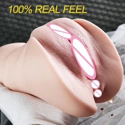 Male Masturbator 3 In 1 Realistic Vagina Sex Toys For Men Pocket Pussy Blowjob Masturbation No Vibrator Adults Sex Tool  for Men